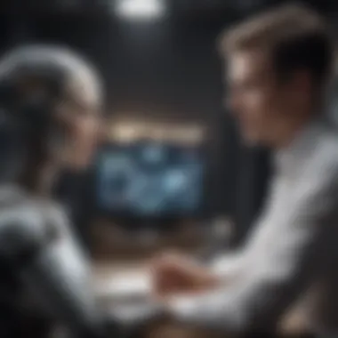 AI Systems Engaging in Conversation Visual representation of AI systems engaging in conversation.