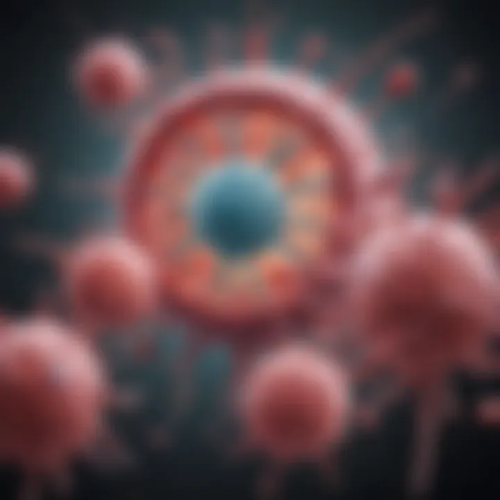 Illustration depicting the mechanism of action of alectinib in cancer cells