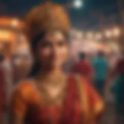 Vibrant traditional North Indian festival celebration