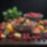 Colorful assortment of antioxidant-rich foods.