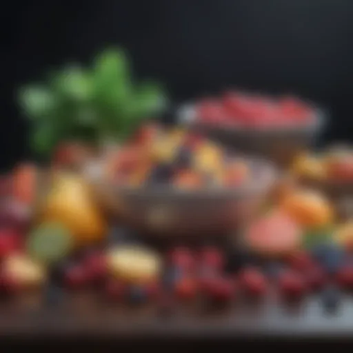 Colorful assortment of antioxidant-rich foods.