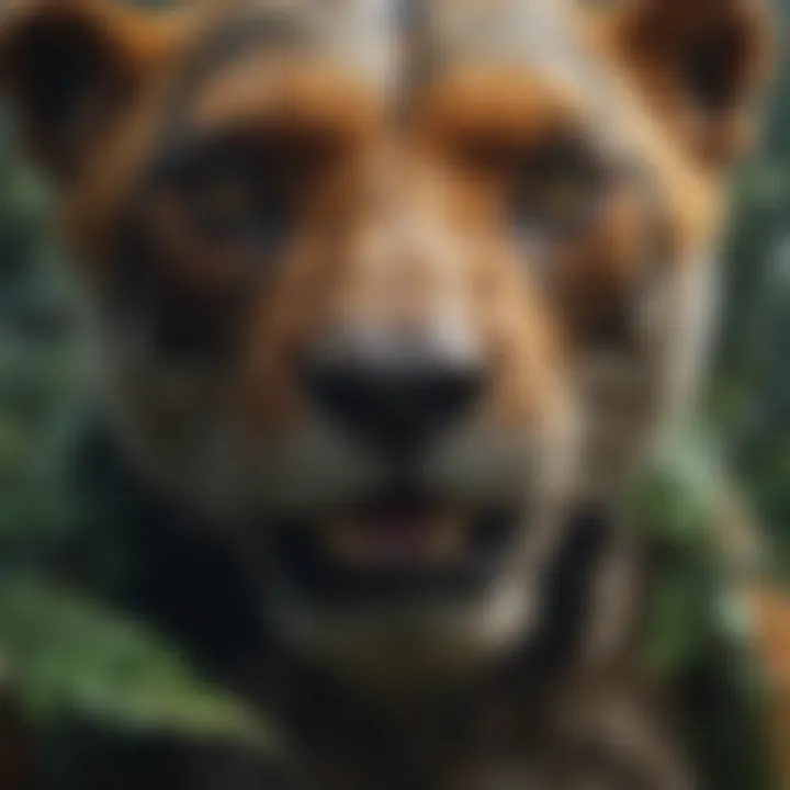 Collage of endangered species native to the Amazon rainforest.