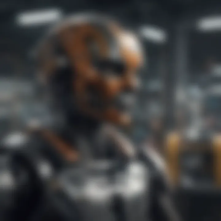 Depiction of advanced robotics in modern manufacturing environments