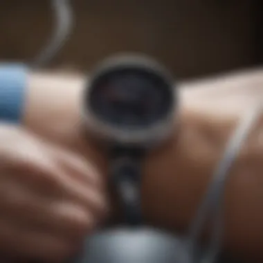 Blood Pressure Monitoring in Diabetes Management Illustration of blood pressure monitoring in diabetes care