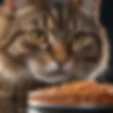Nutritional information displayed on wet cat food packaging