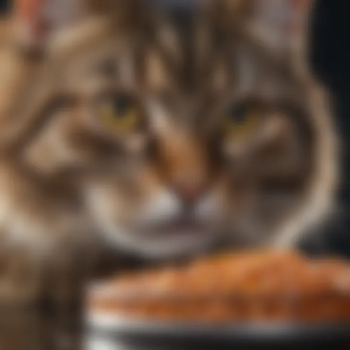 Nutritional information displayed on wet cat food packaging
