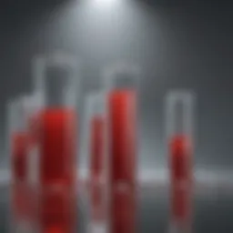 Illustration depicting various blood types