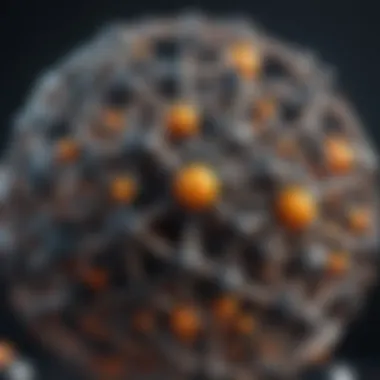Molecular Arrangement of Carbon Atoms in Buckminsterfullerene Molecular diagram highlighting carbon atom arrangement