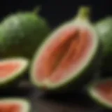 Bitter melon fruit and leaves showcasing its unique texture and color