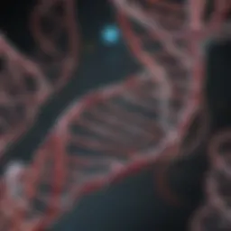 Microscopic view of DNA strands