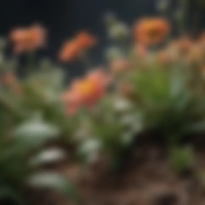 A close-up view of unique flowering plants demonstrating ecological roles.