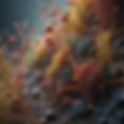 Microscopic view of diverse microbial ecosystems