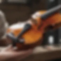 Craftsmanship of a Cremonese violin maker