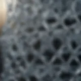 A detailed crystal lattice structure showcasing atomic arrangement