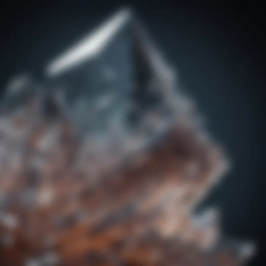 Crystalline structure showcasing unique geometric patterns