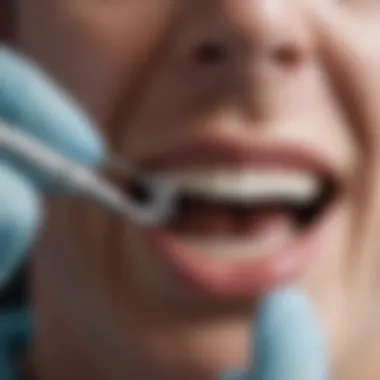 Dental Examination: The Role of Fluoride A close-up of a dental professional examining a patient’s teeth