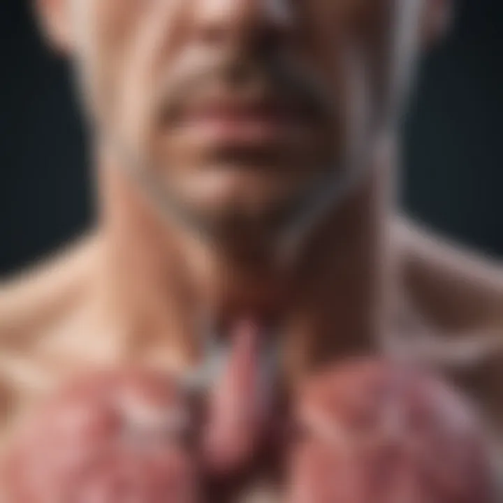 Infographic showing common symptoms of idiopathic pulmonary fibrosis