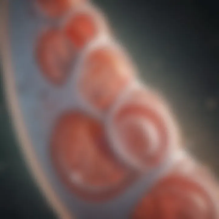 Illustration of embryo development stages influenced by genetic factors