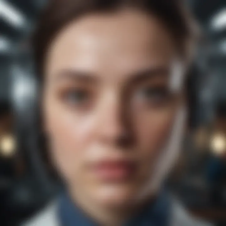 An artistic depiction of ethical dilemmas posed by advanced AI.