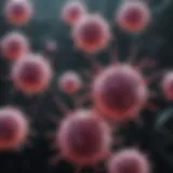 Illustration depicting the mechanism of action of CAR T cells in targeting cancer cells.