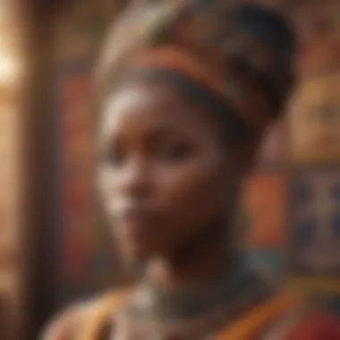 Cultural Tapestry of Africa A vibrant tapestry representing diverse African cultures and traditions