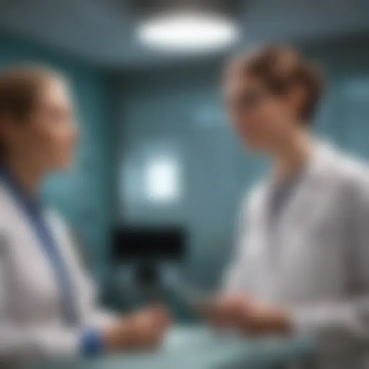 Healthcare professionals discussing patient care strategies