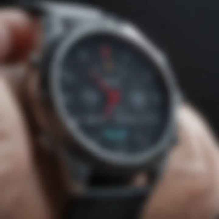 Close-up of heart rate sensor technology