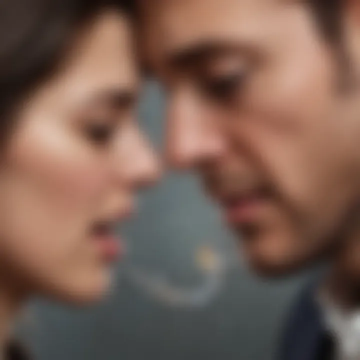 Conceptual illustration of emotional impact on relationships due to premature ejaculation