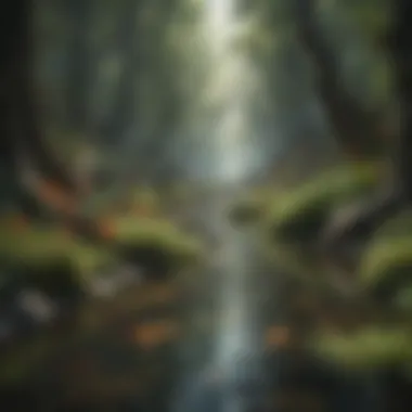 An engaging illustration of a diverse ecosystem exemplifying biological interactions.