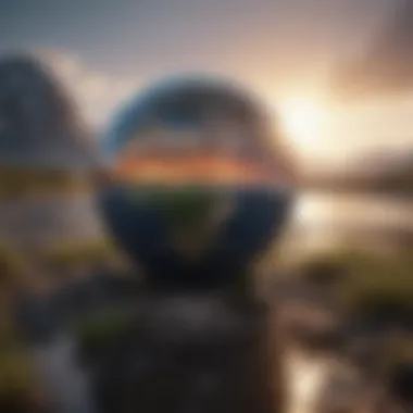 Research in Earth Science and Climate A comprehensive illustration of Earth's climate systems highlighting earth science research