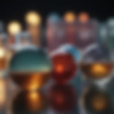 A close-up of different types of gels, emphasizing their varying compositions.