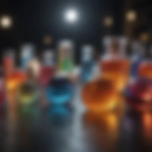 A vibrant array of stage gels showcasing various colors and textures.