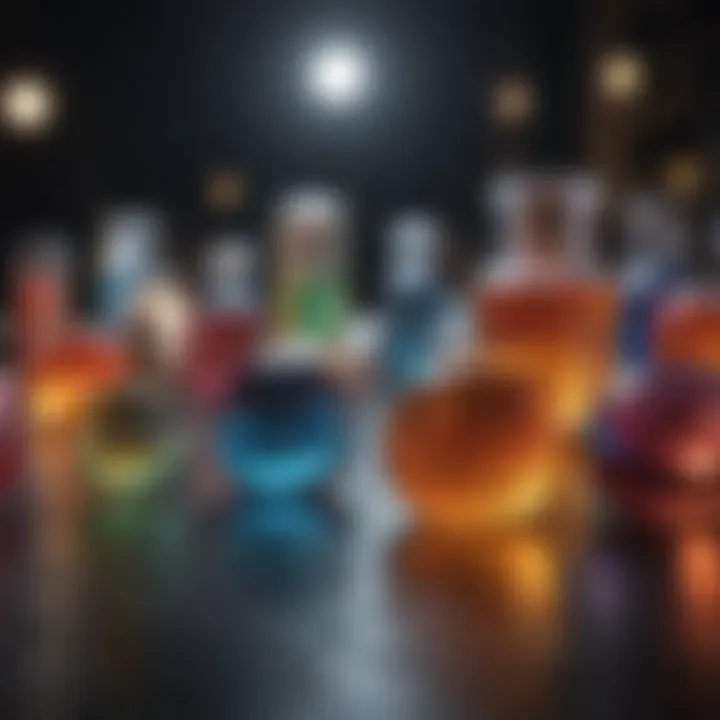 A vibrant array of stage gels showcasing various colors and textures.