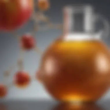 Acetic Acid Chemical Structure Chemical structure diagram of acetic acid, the main component of apple cider vinegar