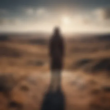 The Weight of Loneliness A solitary figure gazing out over a vast, empty landscape, symbolizing profound isolation.