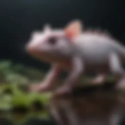 The incredible axolotl showcasing its regenerative abilities