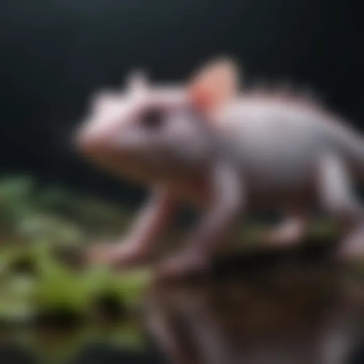 The incredible axolotl showcasing its regenerative abilities