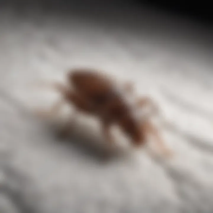 Bed bug infestation in a mattress