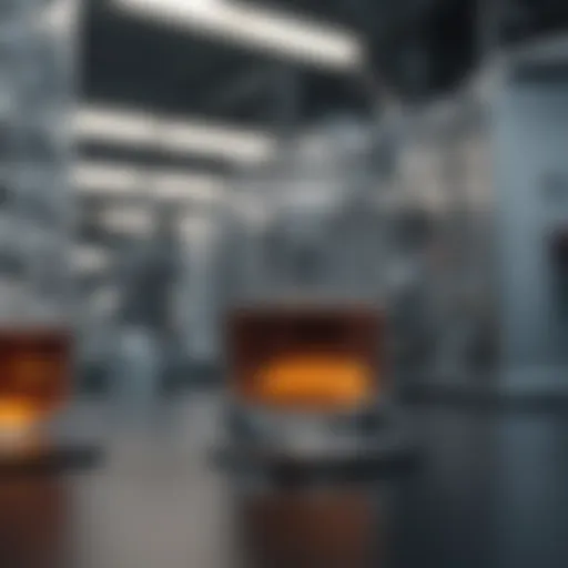 A modern pharmaceutical facility showcasing advanced technology and equipment.