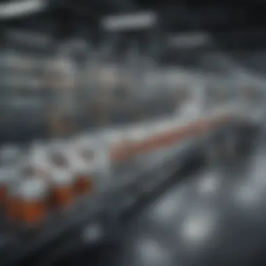 Illustration of the pharmaceutical supply chain highlighting various stages.