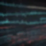 High-resolution ECG readout showcasing diverse waveform patterns