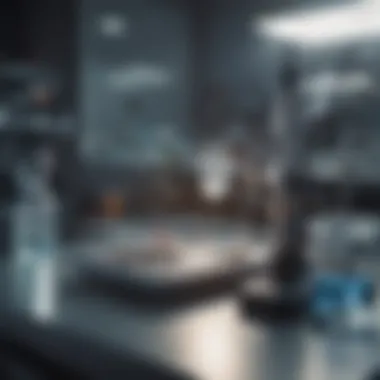 Illustration of the water spectrometer setup in a laboratory environment.