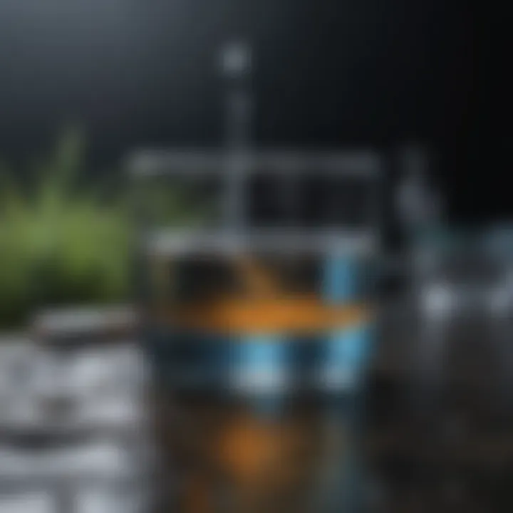 Graphical representation of water quality analysis results.