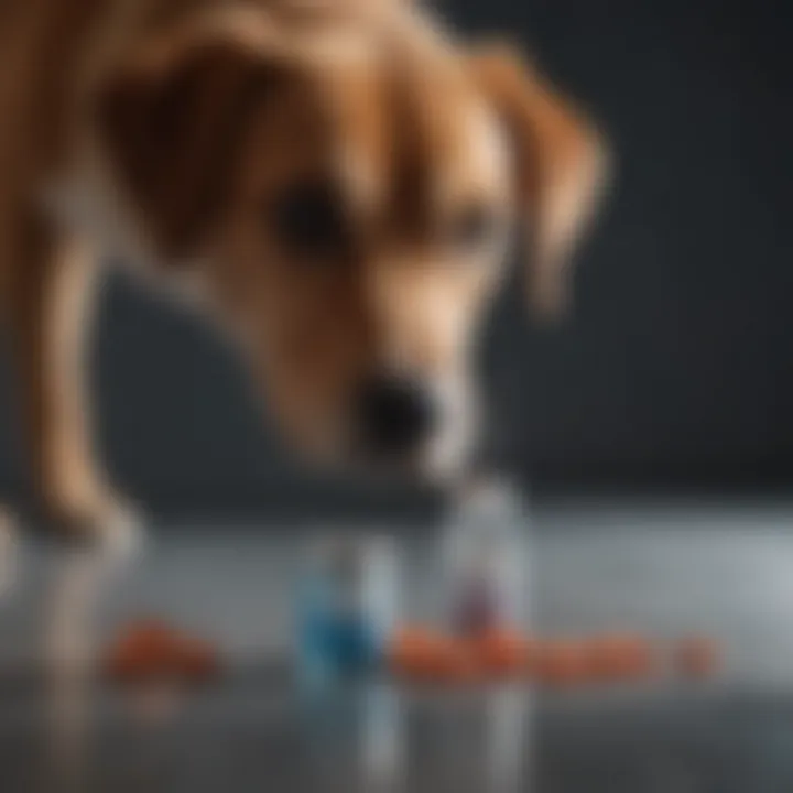 A visual representation of Lotensin medication alongside a dog's silhouette.