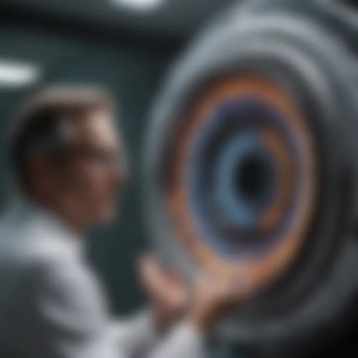 Illustration of contrast agents facilitating clearer MRI images