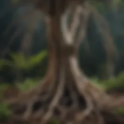 Mycorrhizal fungi interacting with plant roots
