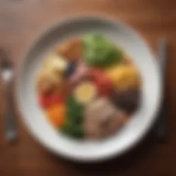 Healthy plate featuring fiber-rich foods and lean proteins