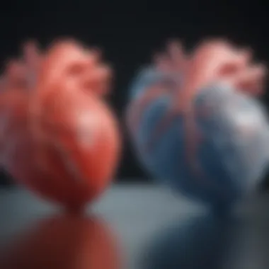 Comparison of LVEF Values Graph showing normal vs abnormal left ventricular ejection fraction values