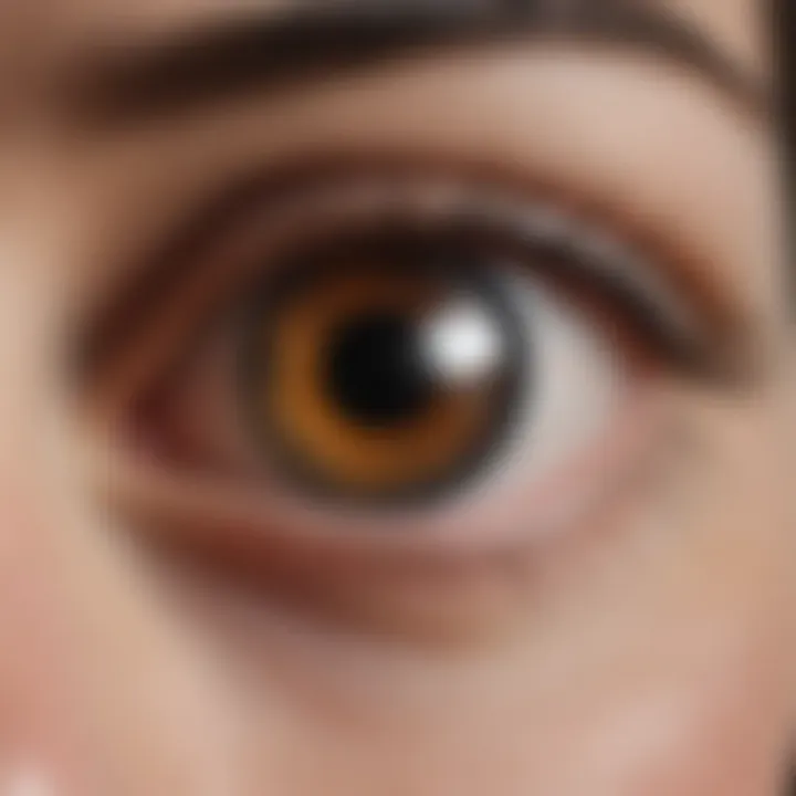Illustration of intraocular pressure measurement