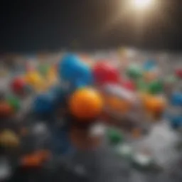 Variety of plastic products contributing to pollution